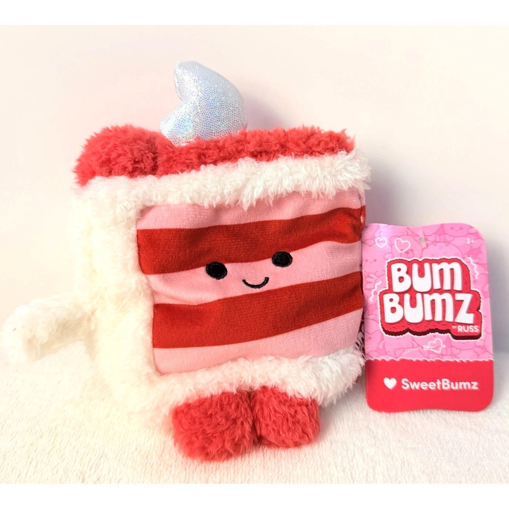 SweetBumz Conway Cake Slice Bum Bumz Plush Stuffed Toy Valentine 5.5" Jazwares